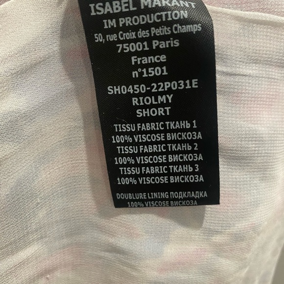 Isabel Marant Etoile Riolmy Printed Shorts: size:38/M - Picture 9 of 10